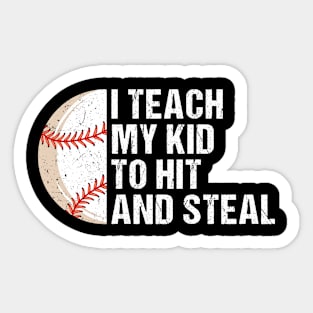 I Teach my Kids Baseball Sticker